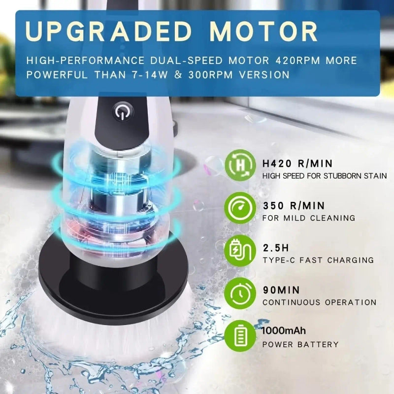 9-in-1 Cordless Electric Spin Scrubber